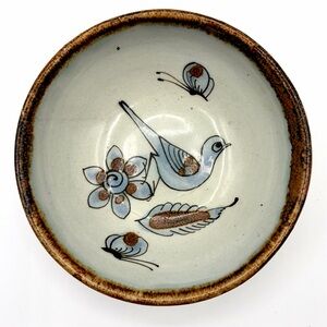 Ken Edwards El Palomar Salsa / Trinket Bowl - Signed Hand Painted Tonalá Mexico